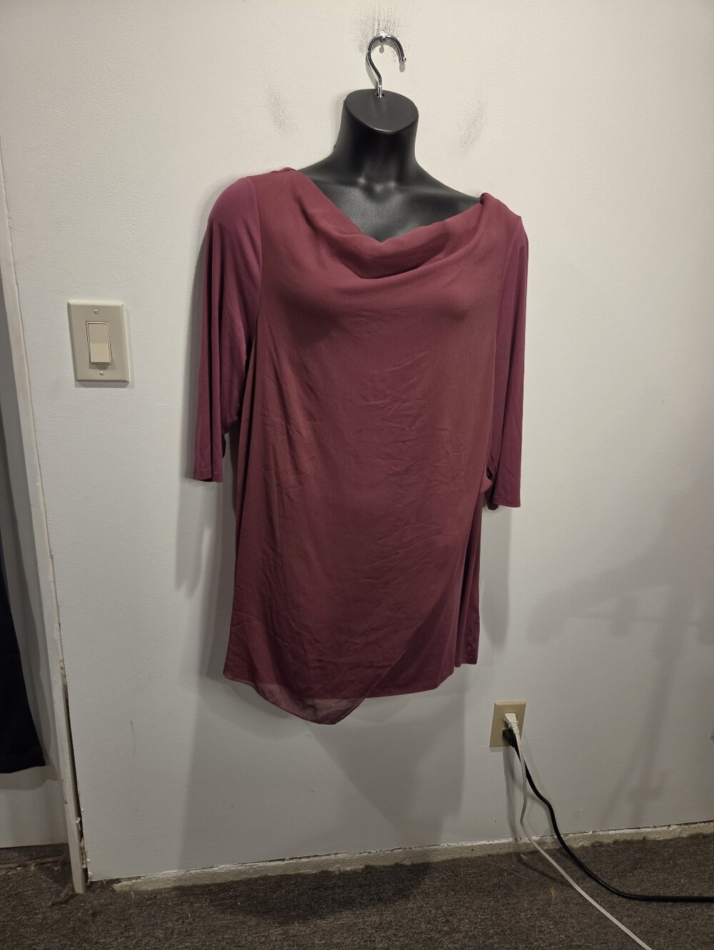 New Soft Surroundings Size 2x Timeless Tunic In Vintage Berry